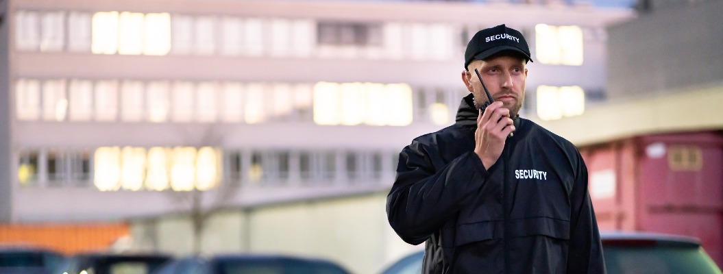 Car Parking Security Guard Officer Standing