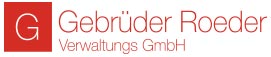 Rotes Logo mit G und Text Gebrueder Roeder Verwaltungs GmbH, schlicht