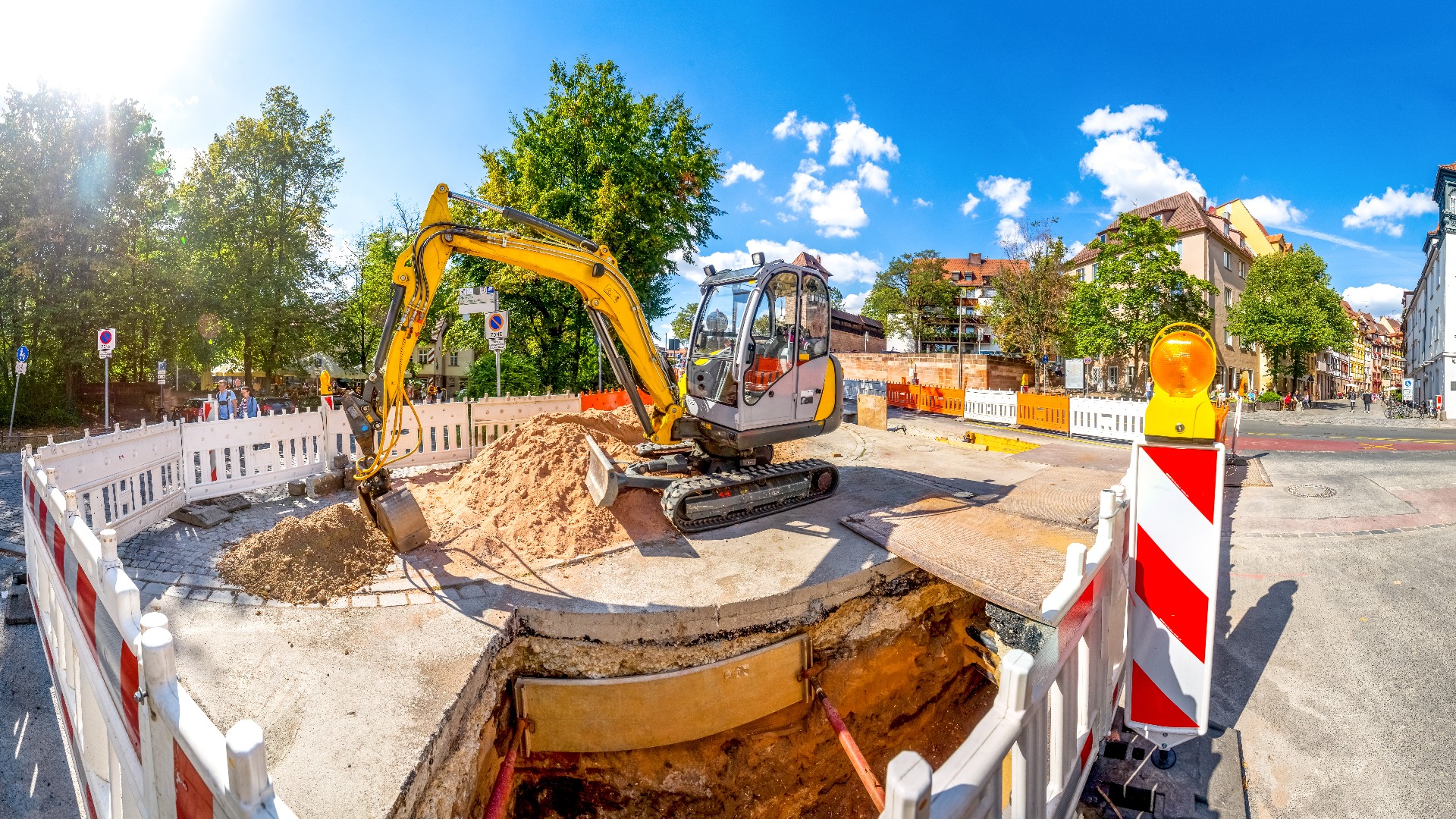 Strassen, Baustelle, Deutschland