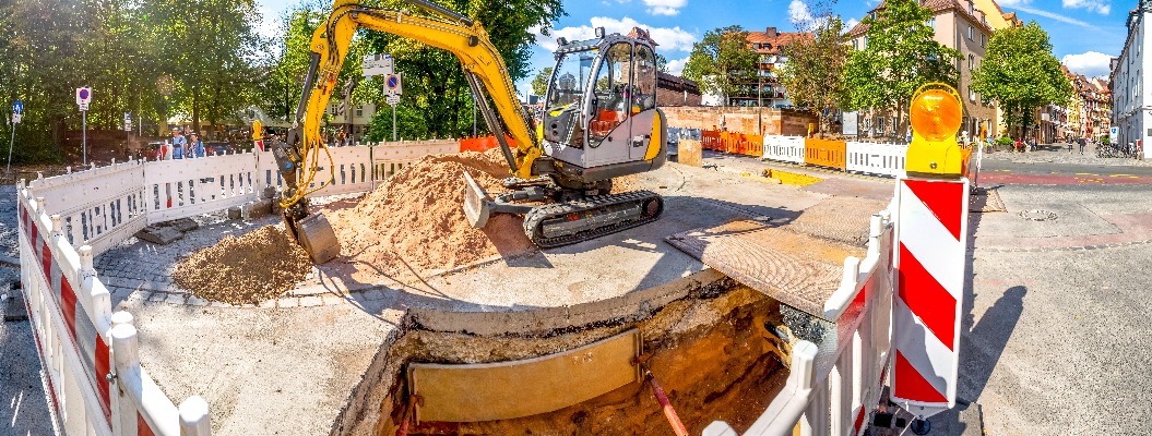Strassen, Baustelle, Deutschland